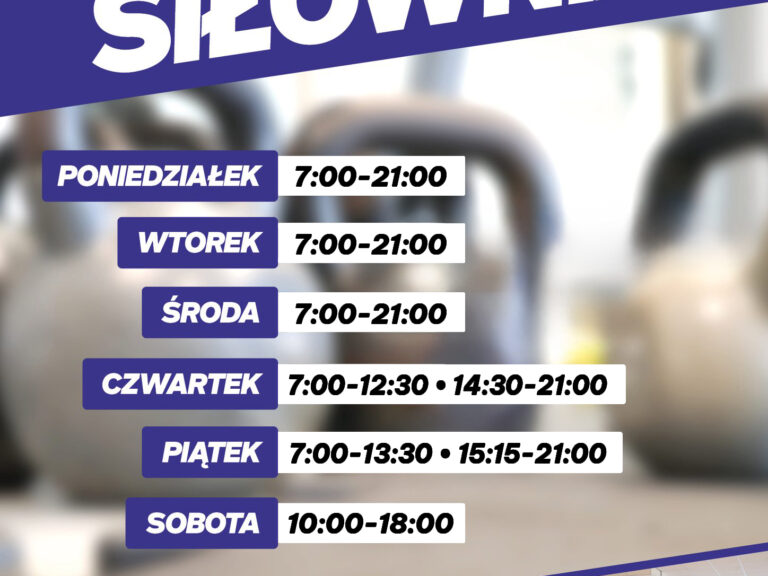 Harmonogram siłowni 2